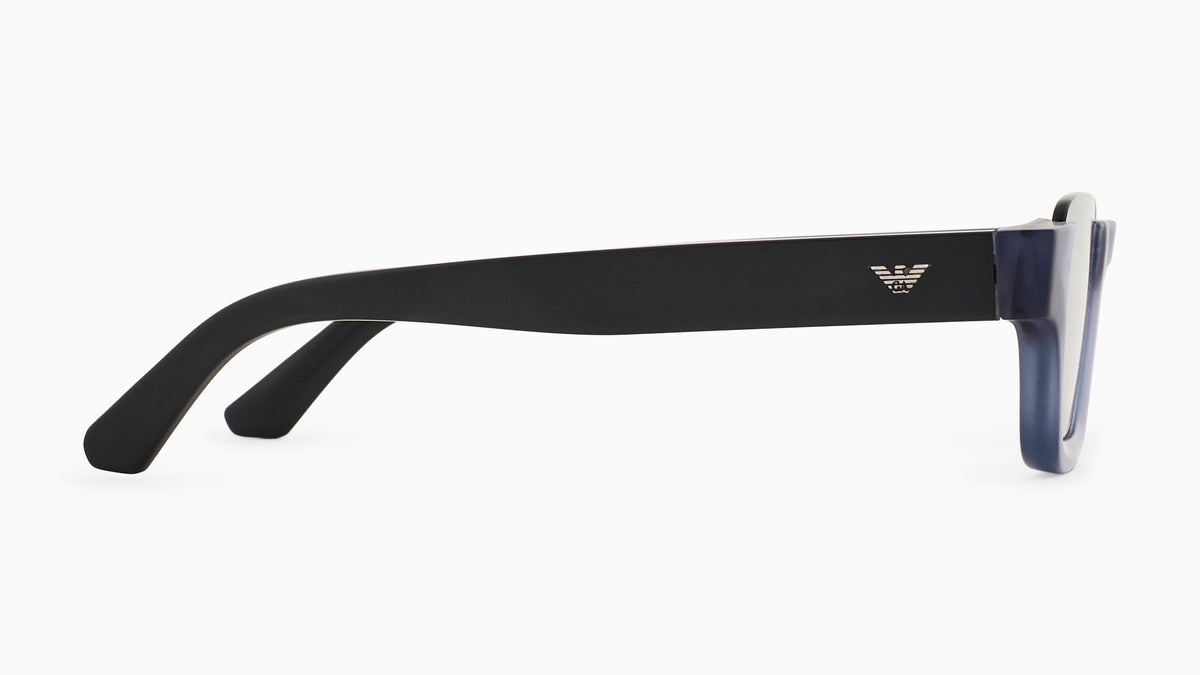Emporio Armani EA4268U 6368/1 Havane rayé bleu mat - vue de côté