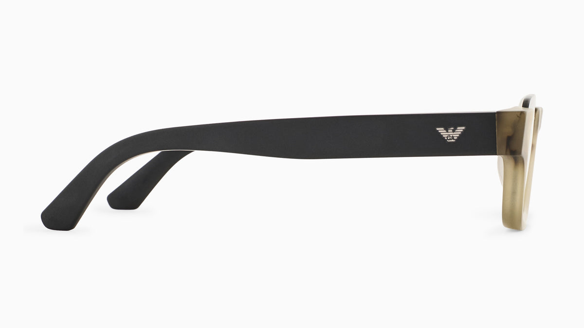Emporio Armani EA4268U 6369/2 Havane rayé vert mat - vue de côté
