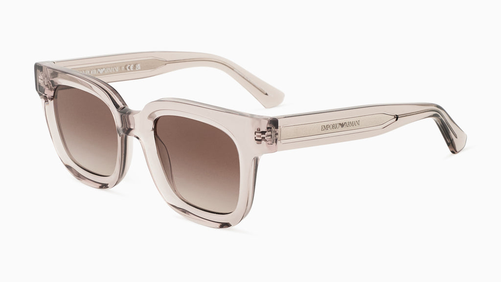 Emporio Armani EA4271 63630A Tundra transparent brillant - vue trois-quarts