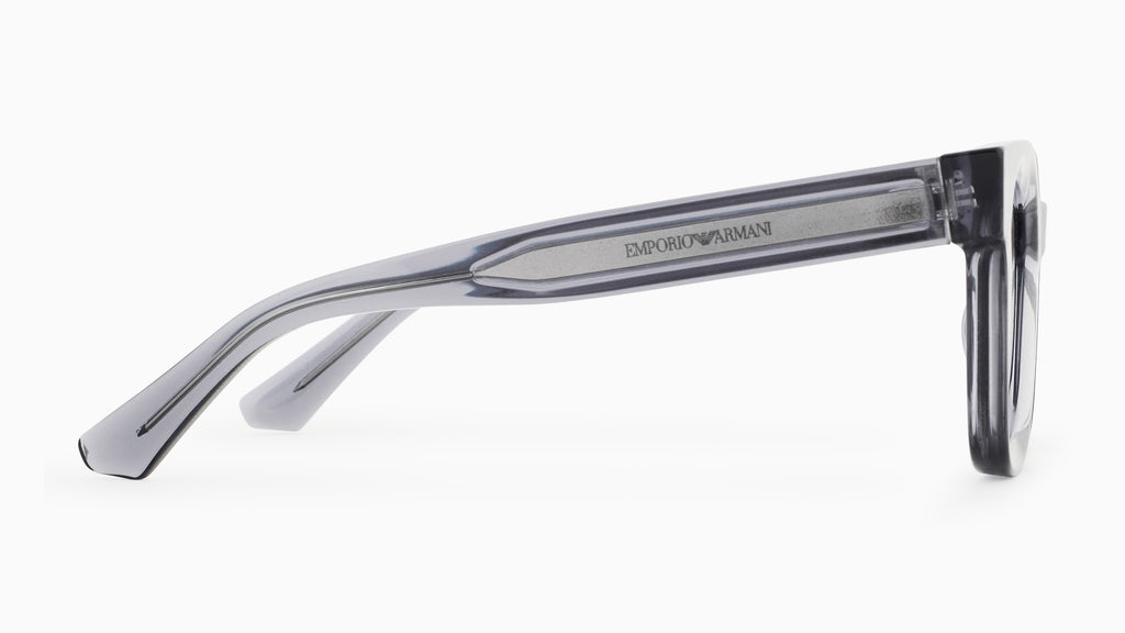 Emporio Armani EA4271 636480 Gris transparent brillant - vue de côté