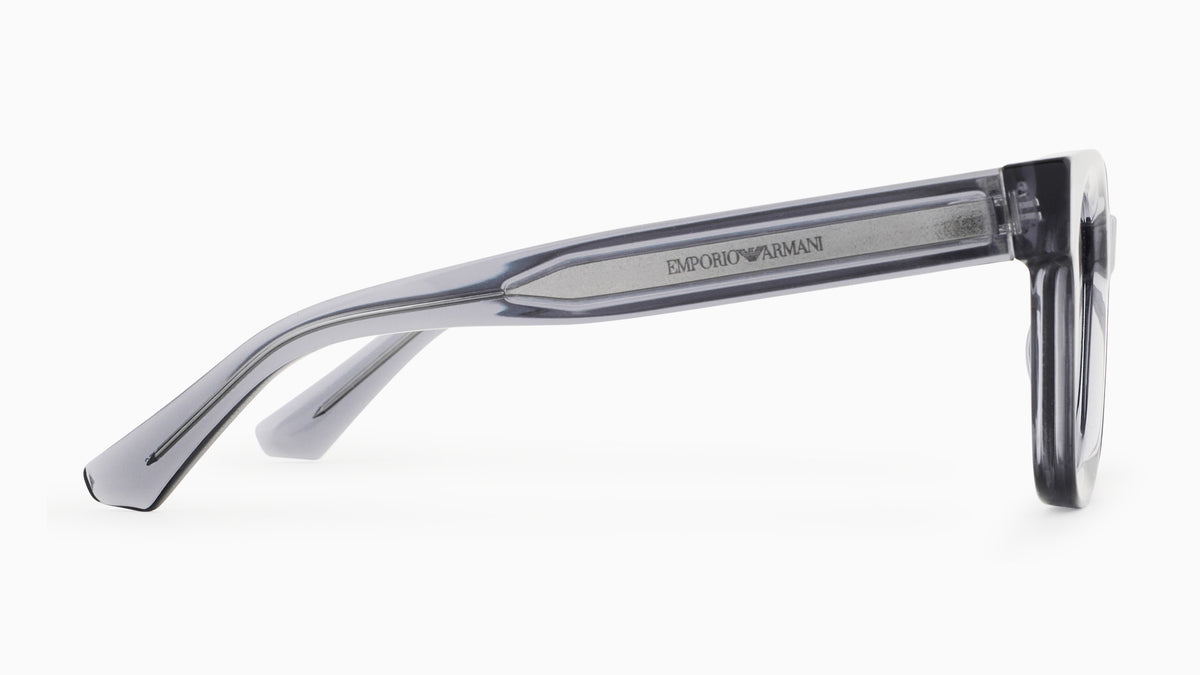 Emporio Armani EA4271 636480 Gris transparent brillant - vue de côté