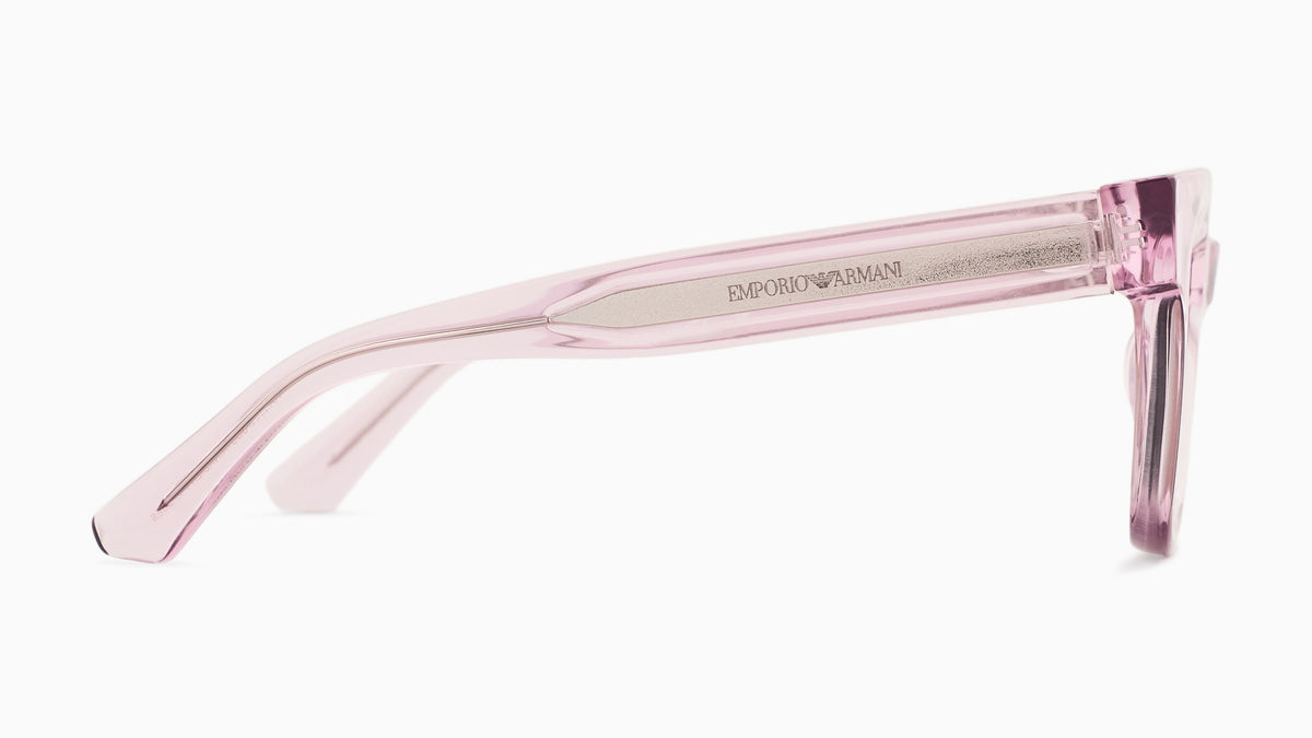 Emporio Armani EA4271 636669 Rose transparent brillant - vue de côté