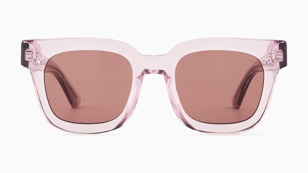 Emporio Armani EA4271 636669 Rose transparent brillant - vue de face