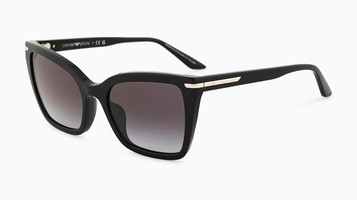 Emporio Armani EA4273BU 50178G Noir brillant - vue trois-quarts