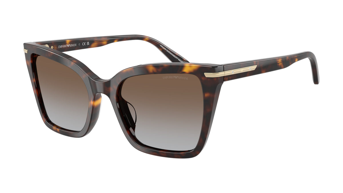 Emporio Armani EA4273BU 502689 Havane brillant - vue trois-quarts