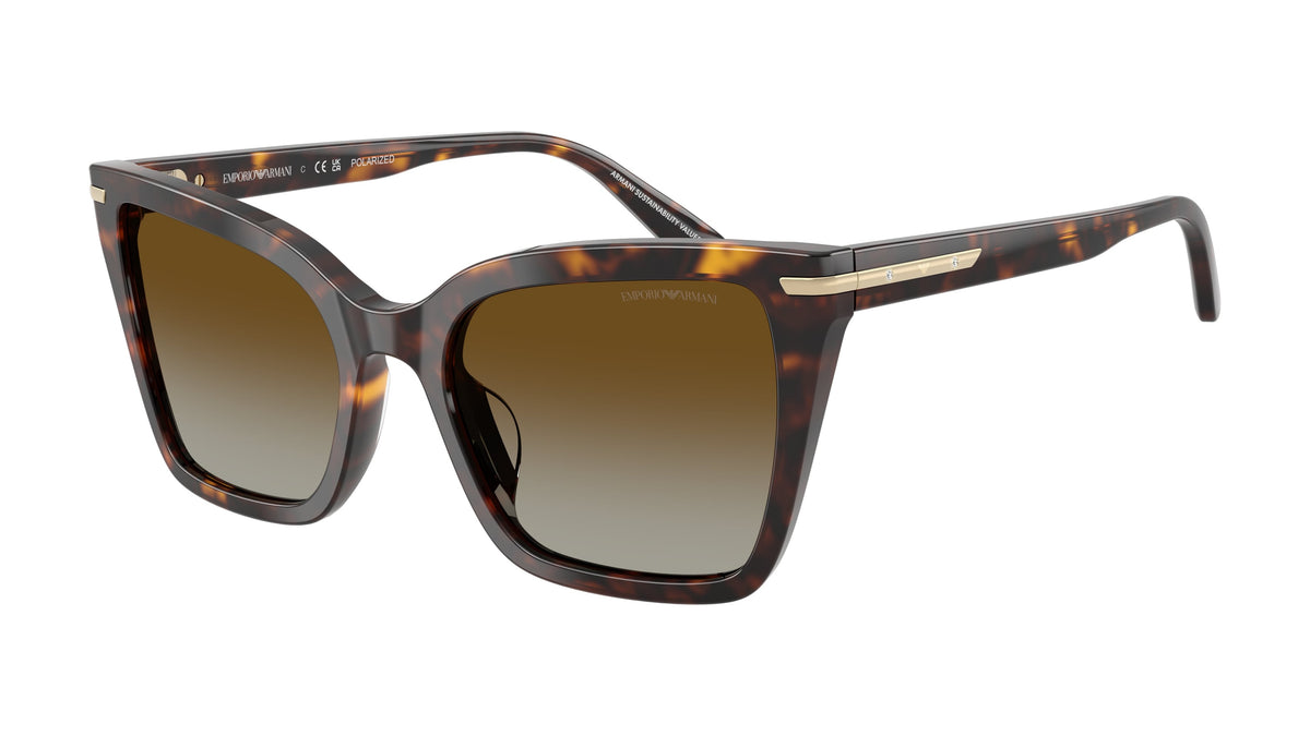 Emporio Armani EA4273BU 5026T5 Havane brillant - vue trois-quarts