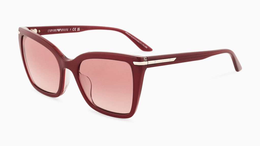 Emporio Armani EA4273BU 6377A5 Bordeaux brillant - vue trois-quarts