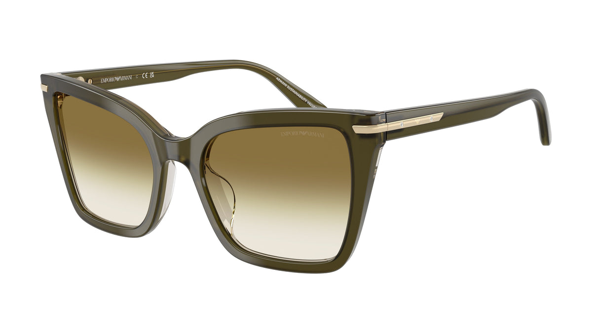 Emporio Armani EA4273BU 63788E Vert foncé brillant - vue trois-quarts