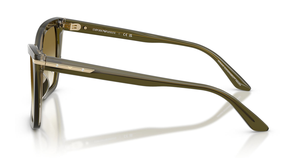 Emporio Armani EA4273BU 63788E Vert foncé brillant - vue de côté