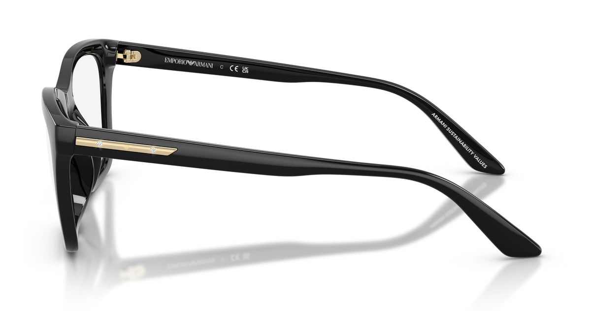 Emporio Armani EA4274BU 50171W Noir brillant - vue de côté