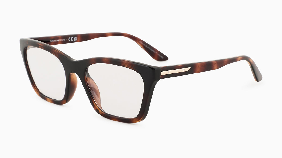 Emporio Armani EA4274BU 50261W Havane brillant - vue trois-quarts