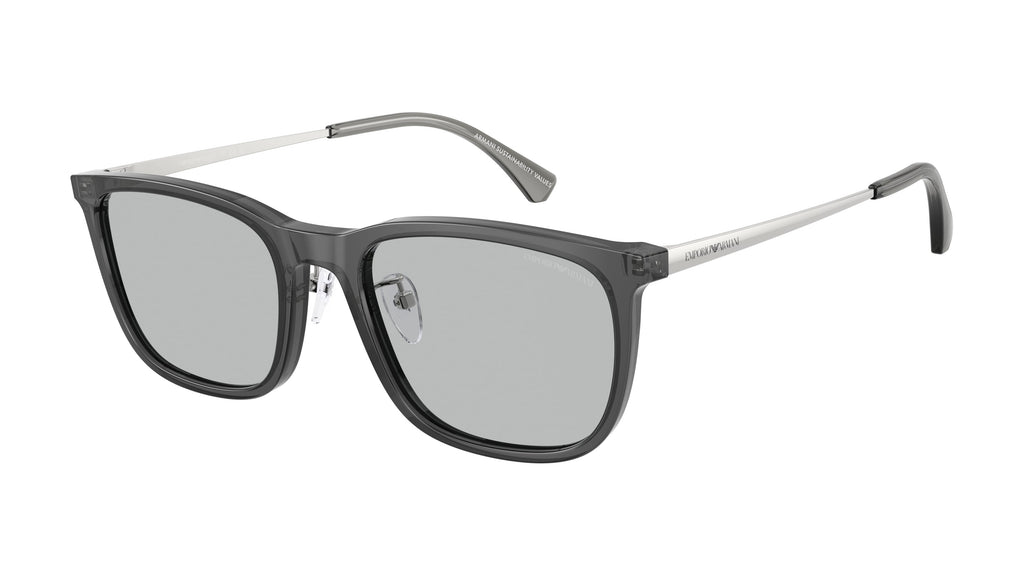 Emporio Armani EA4275D 502987 Gris transparent brillant - vue trois-quarts