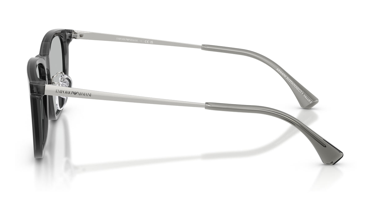 Emporio Armani EA4275D 502987 Gris transparent brillant - vue de côté