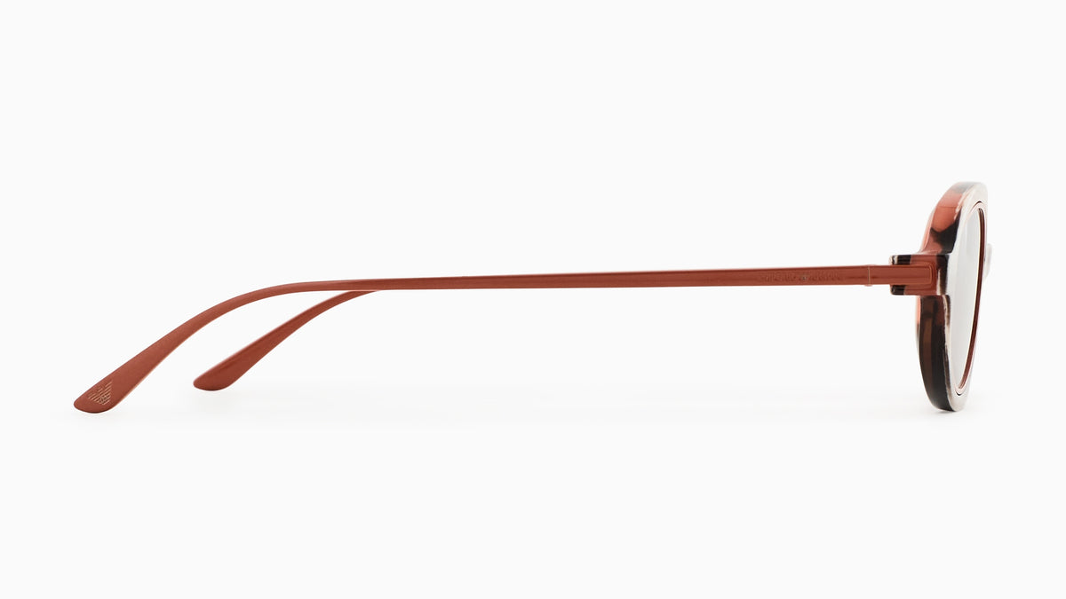 Emporio Armani EA4276U 642613 Beige et orange rayé brillant - vue de côté