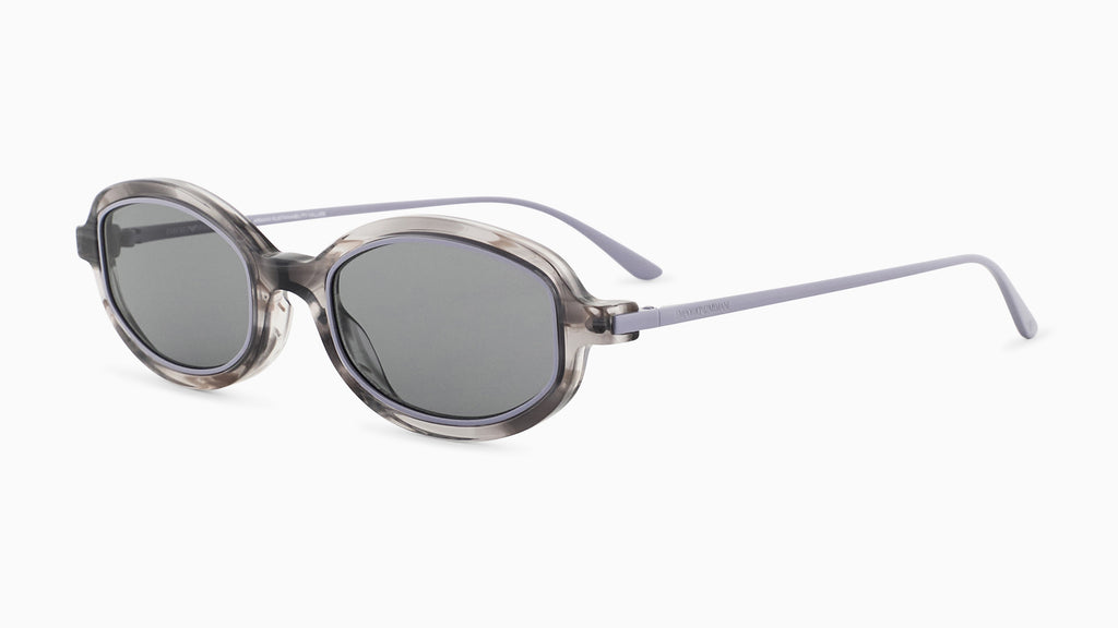 Emporio Armani EA4276U 642787 Gris rayé brillant - vue trois-quarts