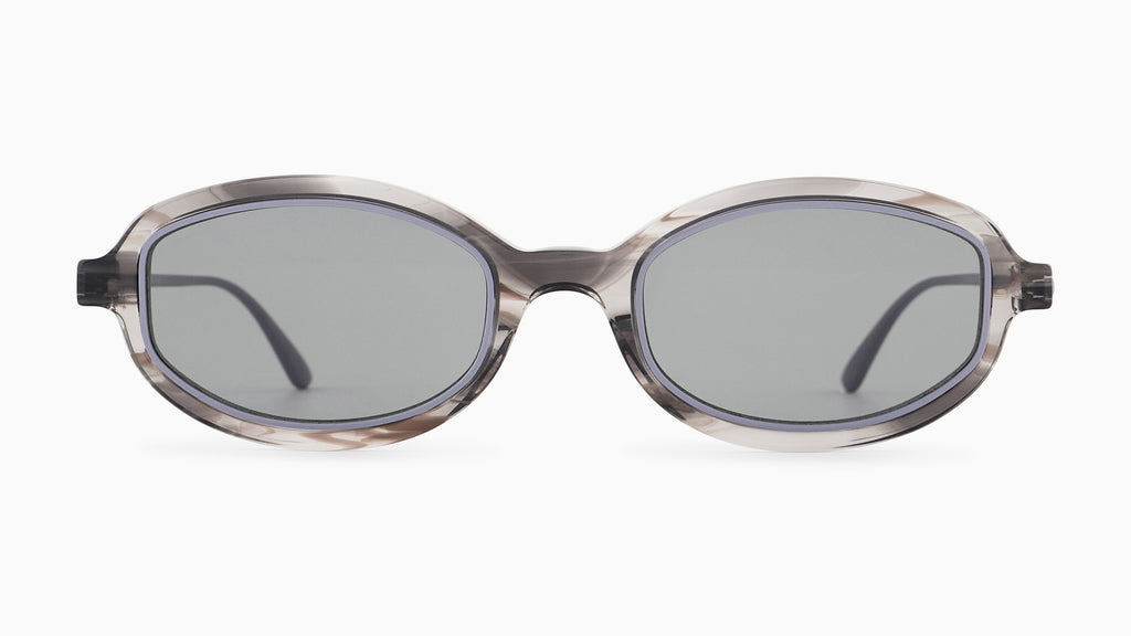 Emporio Armani EA4276U 642787 Gris rayé brillant - vue de face