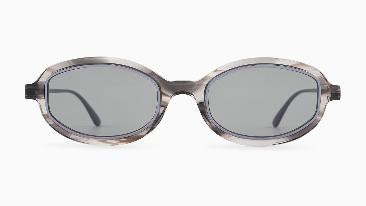 Emporio Armani EA4276U 642787 Gris rayé brillant - vue de face