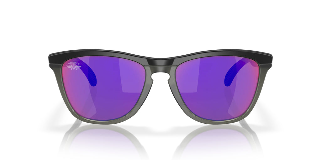 Oakley OO9284 928413 Noir mat mat gris smoke - vue de face