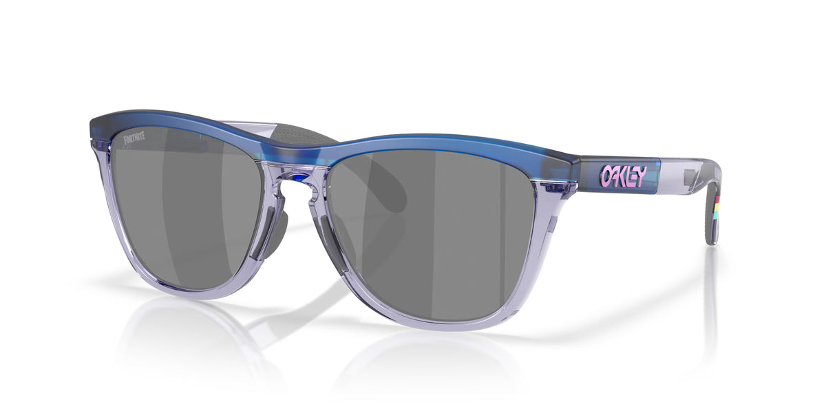 Oakley OO9284 928416 Bleu transparent mat - vue trois-quarts