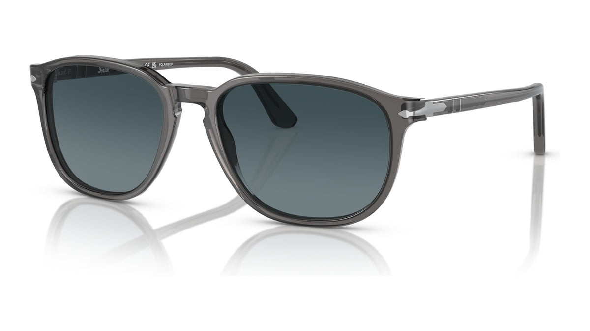 Persol PO3019S 1196S3 Gris transparent - vue trois-quarts