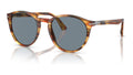 Persol PO3152S 904356 Jaune rayé Marron - vue trois-quarts