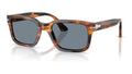Persol PO3272S 123556 Noir et marron rayés - vue trois-quarts