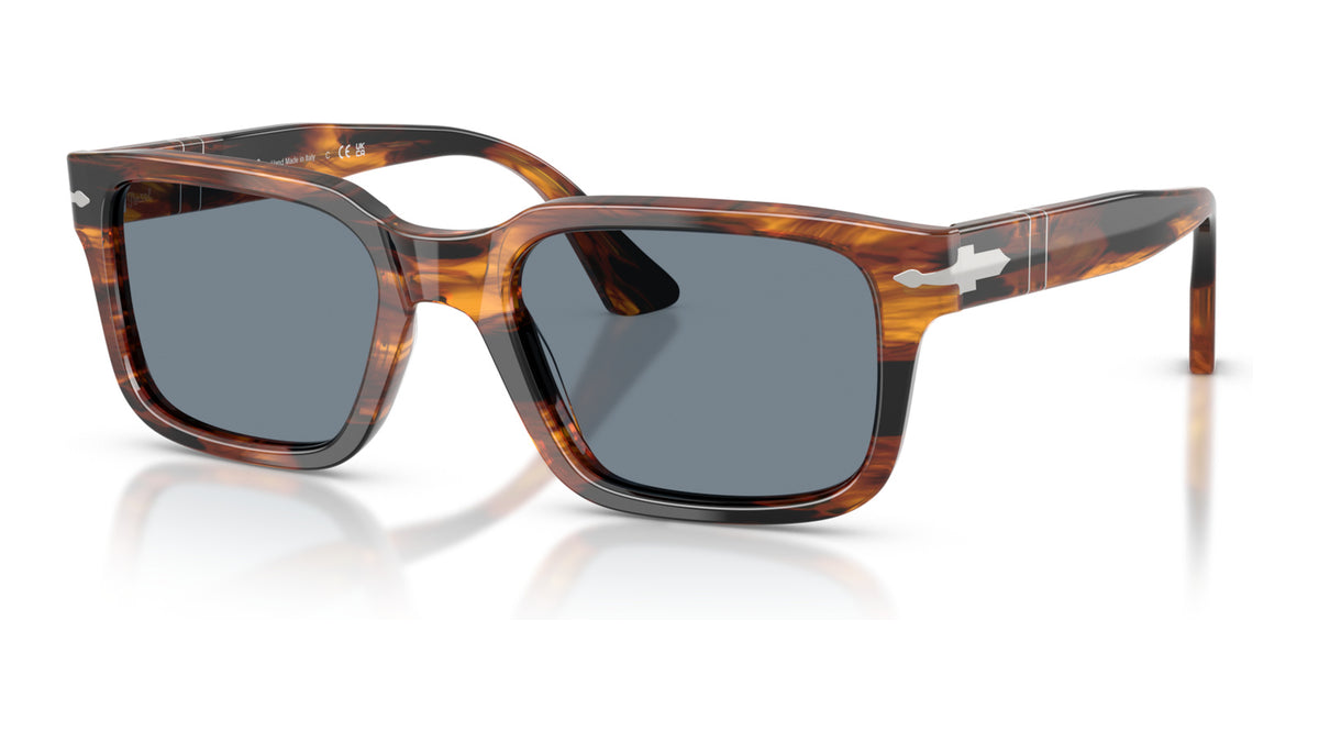 Persol PO3272S 123556 Noir et marron rayés - vue trois-quarts