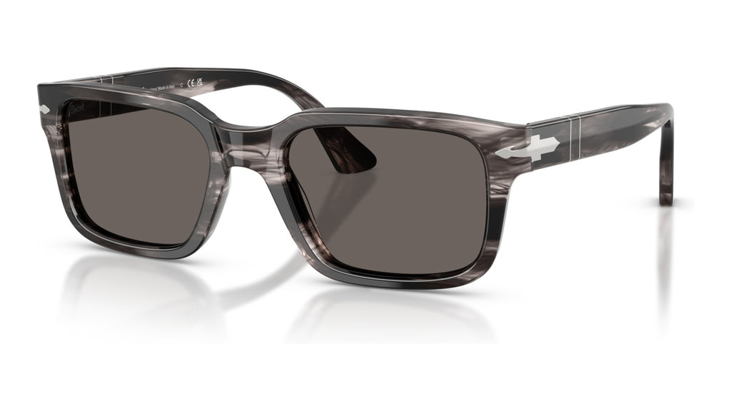 Persol PO3272S 1238B1 Noir et gris rayés - vue trois-quarts