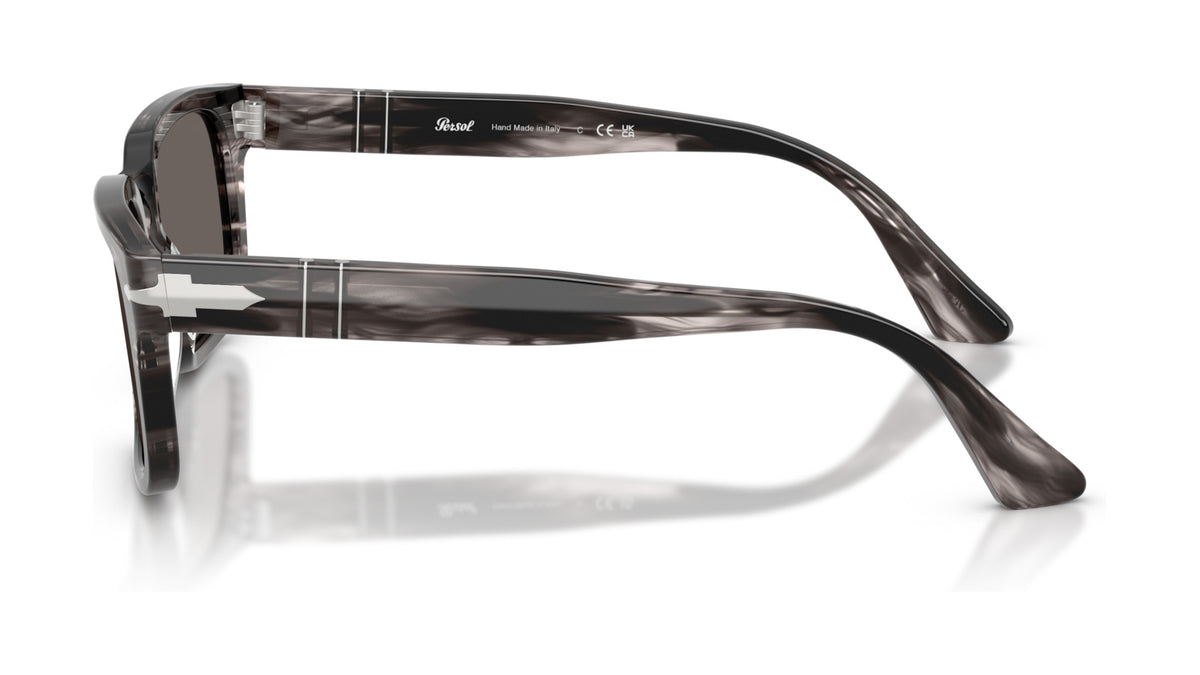 Persol PO3272S 1238B1 Noir et gris rayés - vue de côté