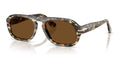 Persol PO3369S 122157 Marron ambré/noir pirate - vue trois-quarts