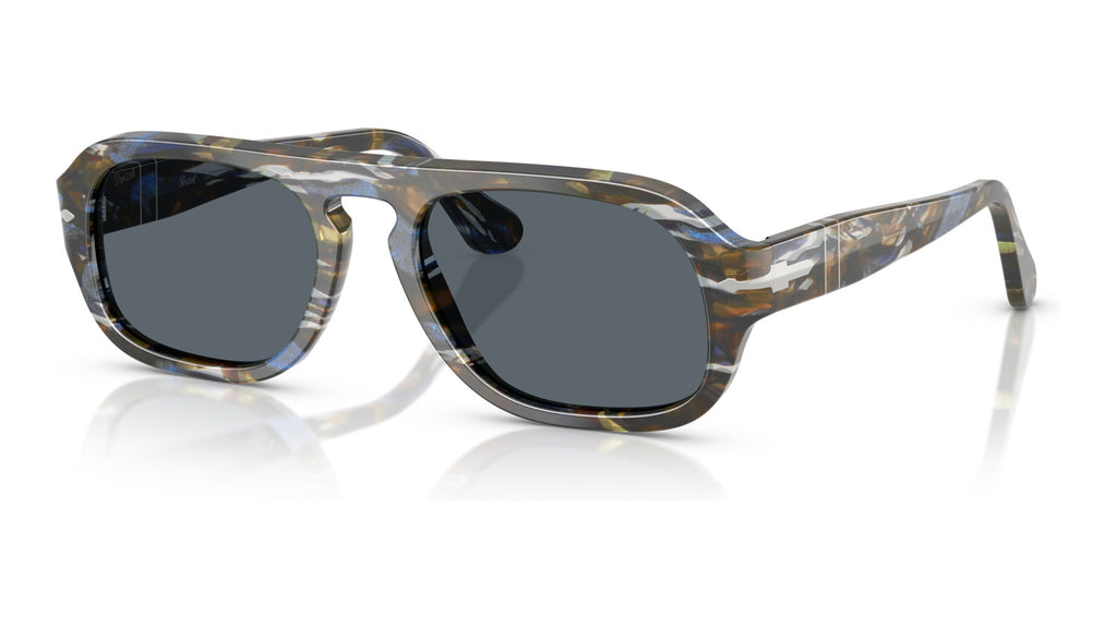 Persol PO3369S 1222R5 Gris givré/bleu marine - vue trois-quarts