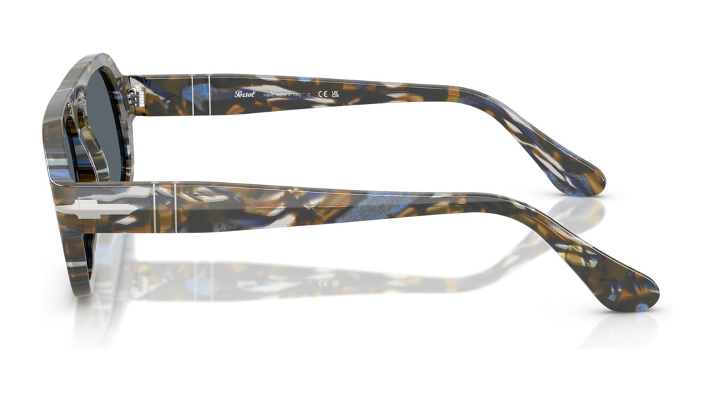 Persol PO3369S 1222R5 Gris givré/bleu marine - vue de côté
