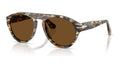 Persol PO3370S 122157 Marron ambré/noir pirate - vue trois-quarts