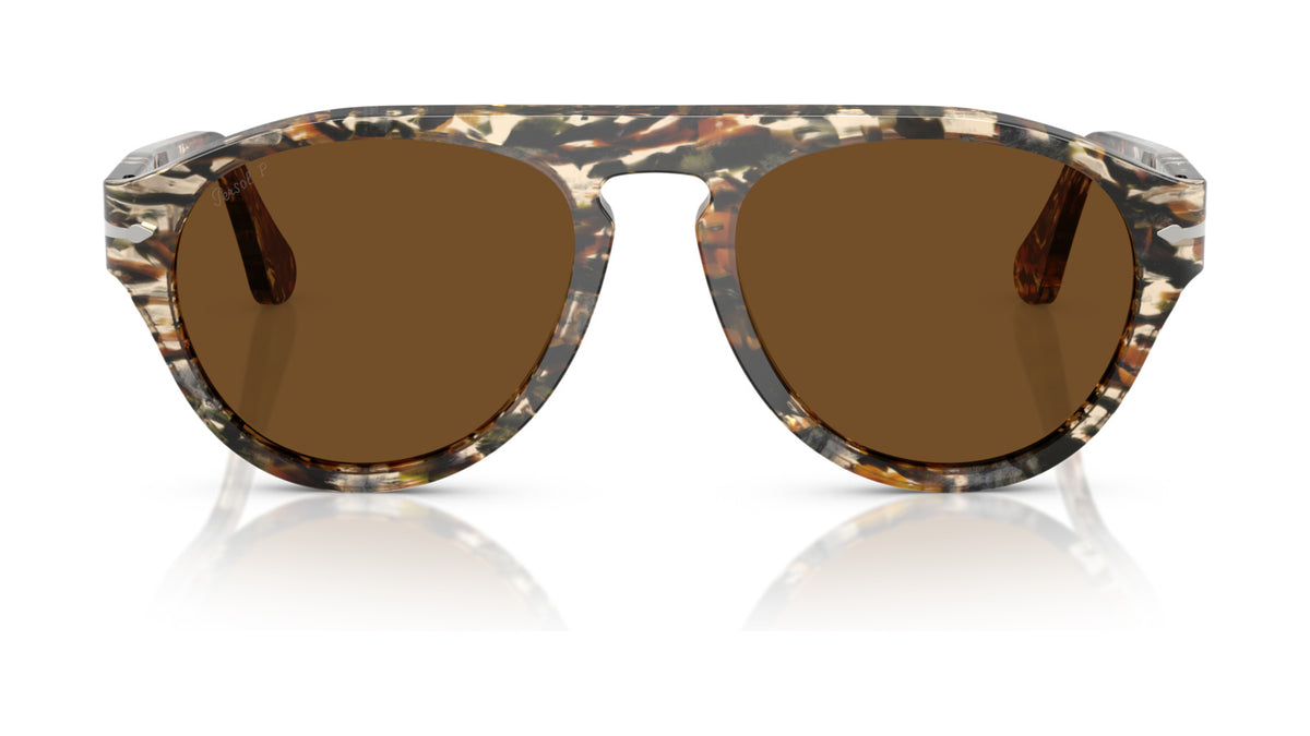 Persol PO3370S 122157 Marron ambré/noir pirate - vue de face