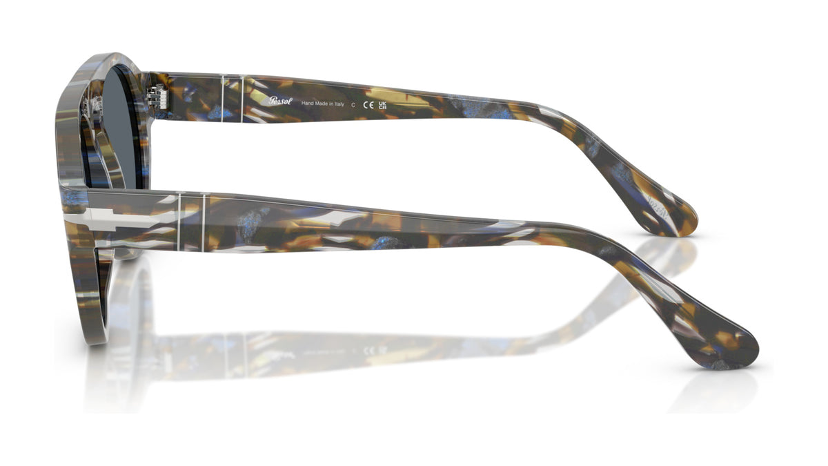 Persol PO3370S 1222R5 Gris givré/bleu marine - vue de côté