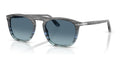 Persol PO3391S 1205Q8 Gris rayé bleu dégradé - vue trois-quarts