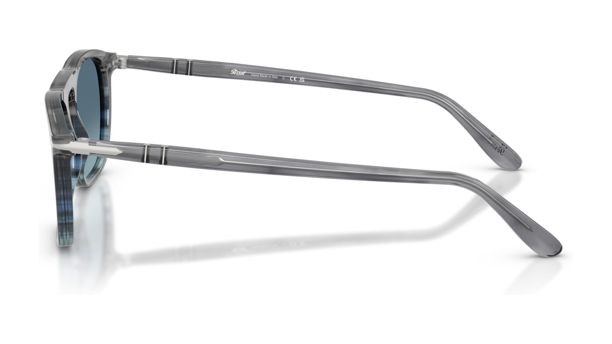 Persol PO3391S 1205Q8 Gris rayé bleu dégradé - vue de côté
