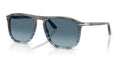 Persol PO3392S 1205Q8 Gris rayé bleu dégradé - vue trois-quarts