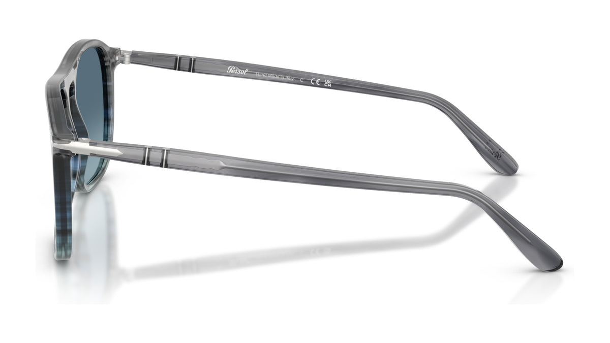 Persol PO3392S 1205Q8 Gris rayé bleu dégradé - vue de côté
