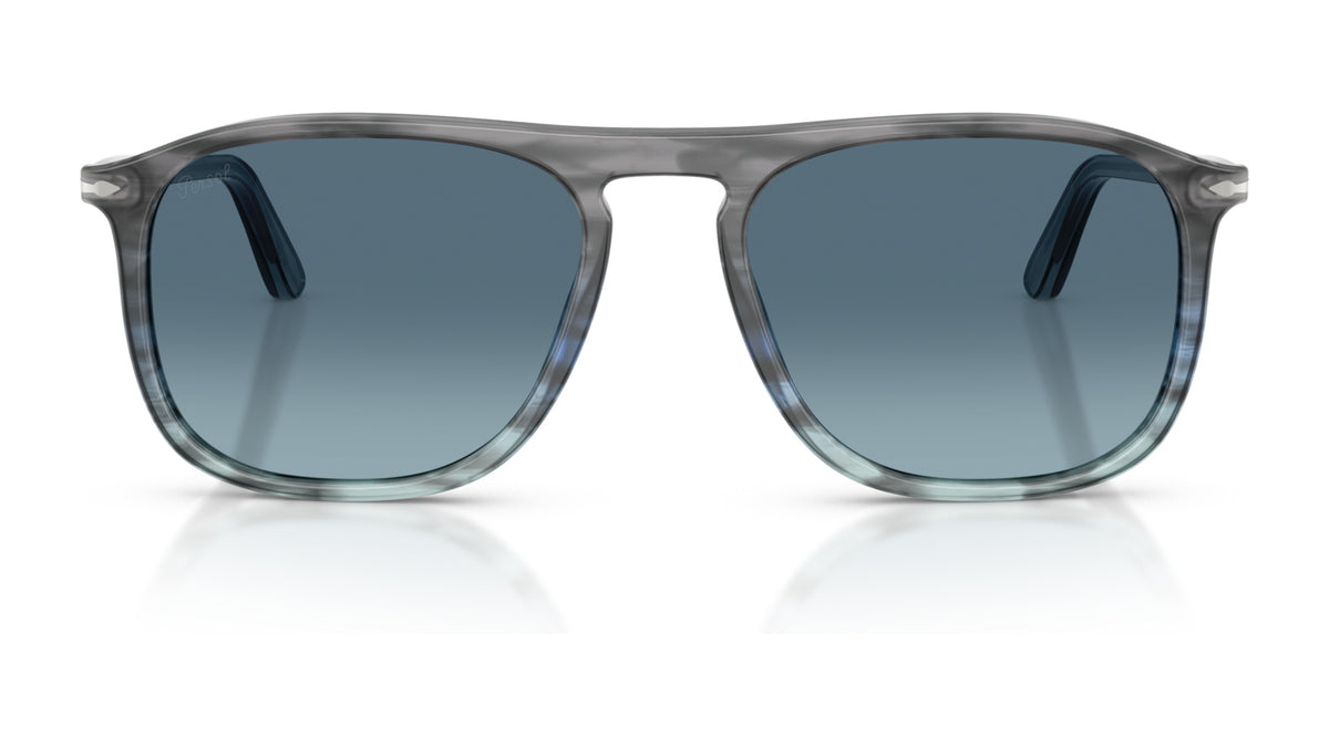 Persol PO3392S 1205Q8 Gris rayé bleu dégradé - vue de face