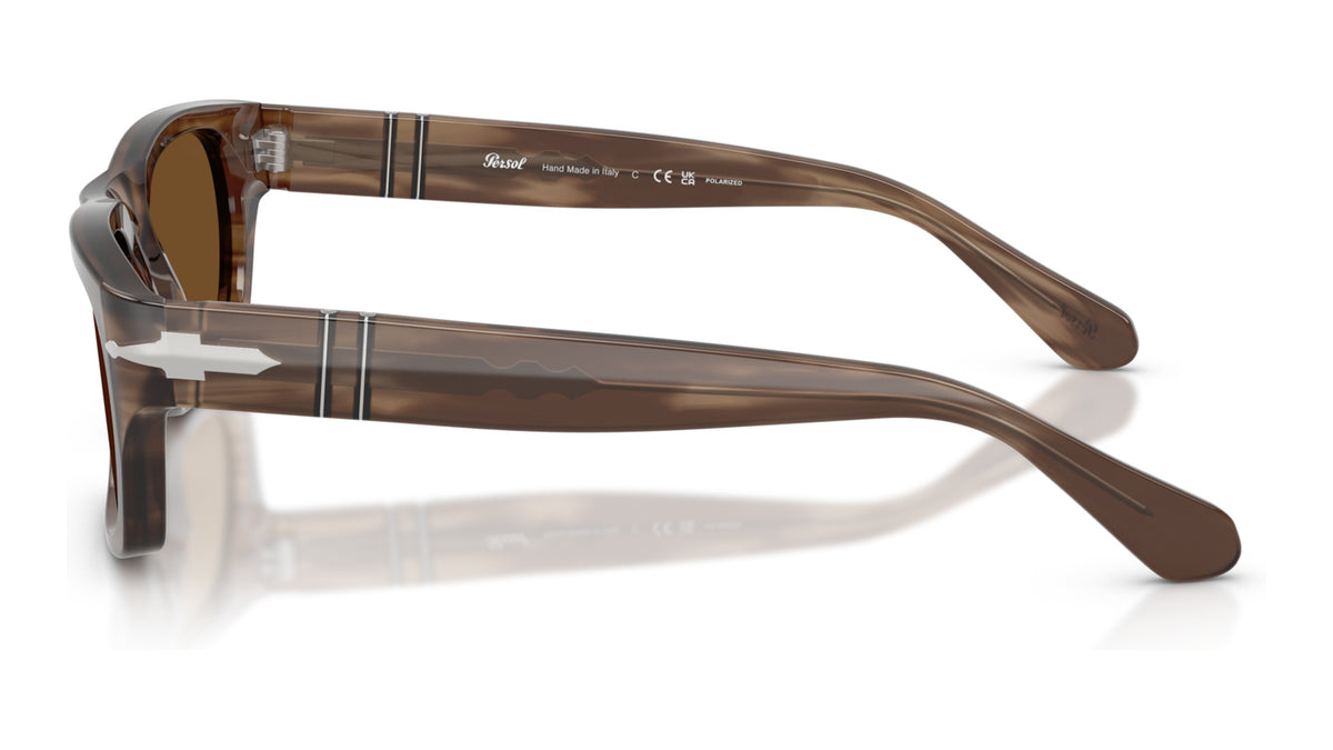 Persol PO3398S 120857 Marron rayé - vue de côté
