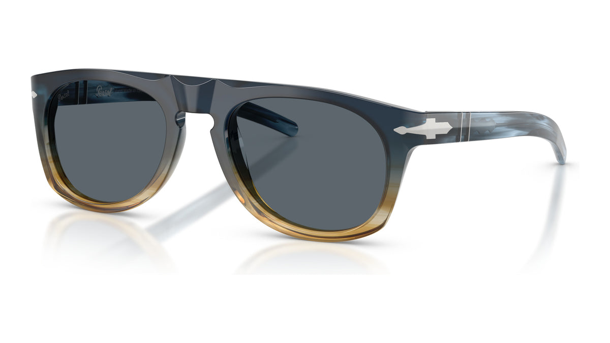 Persol PO3401S 1245R5 Bleu sable rayé - vue trois-quarts