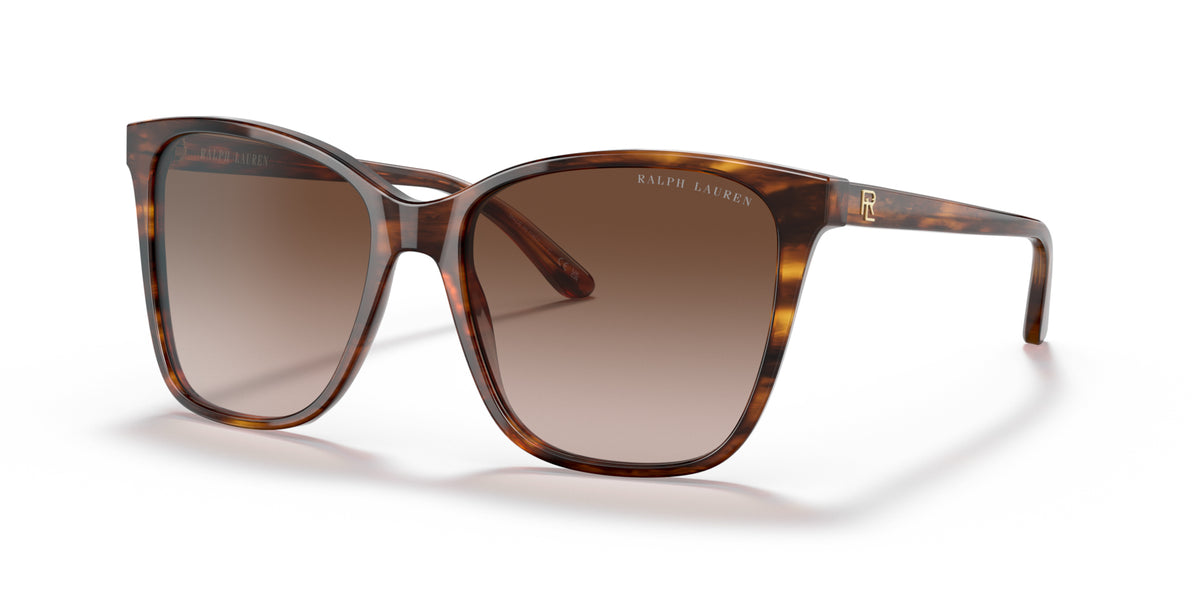 Ralph Lauren RL8201 500713 Havane rayé brillant - vue trois-quarts