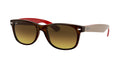 Ray-Ban RB2132 618185 Havane mat - vue trois-quarts