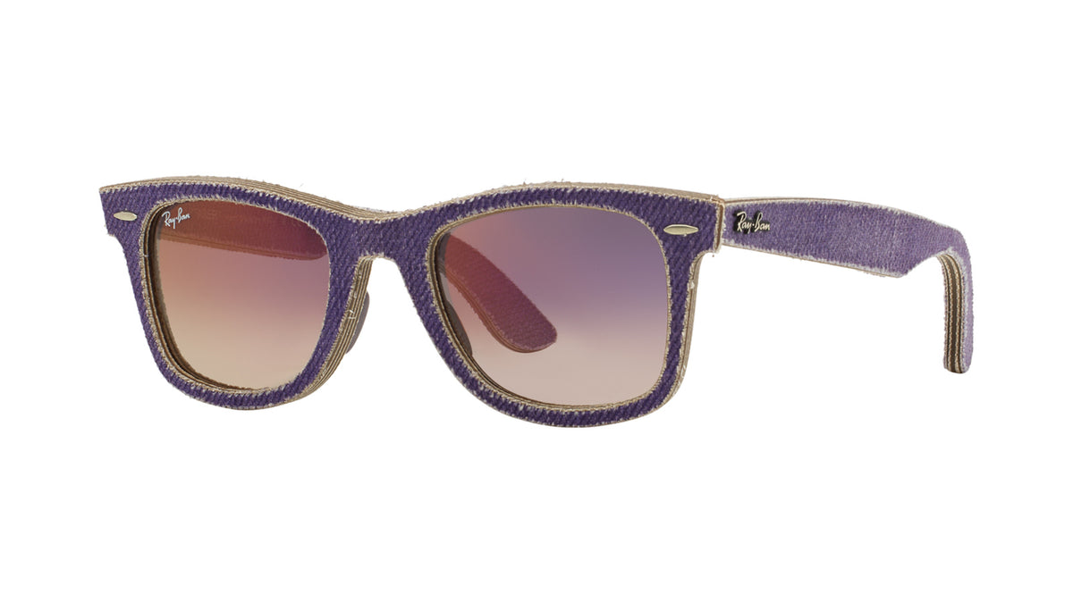 Ray-Ban RB2140 1167S5 Violet denim - vue trois-quarts