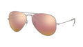 Ray-Ban RB3025 019/Z2 Argent mat - vue trois-quarts