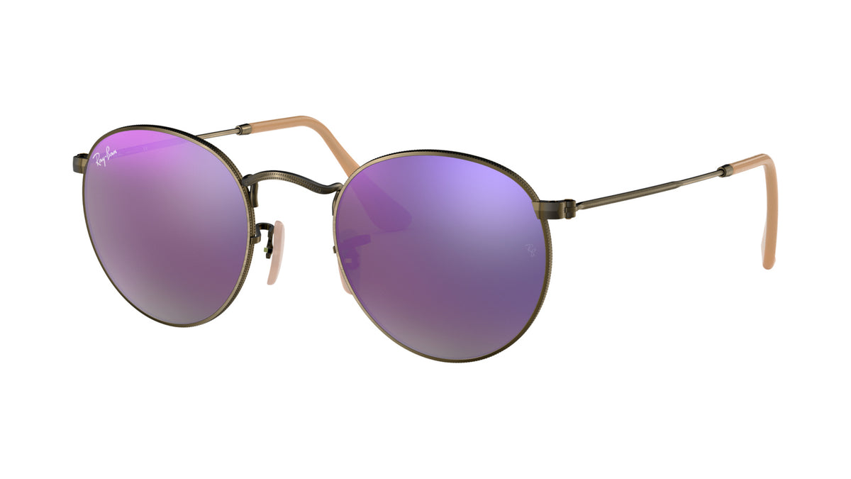 Ray-Ban RB3447 167/4K Bronze brossé semi-brillant - vue trois-quarts