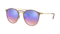 Ray-Ban RB3546 90118B Or sur beige - vue trois-quarts