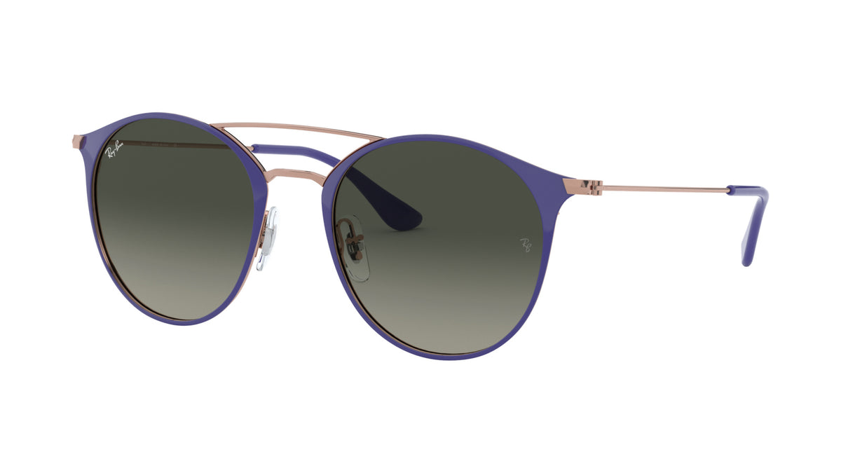 Ray-Ban RB3546 9073A5 Cuivre sur violet - vue trois-quarts