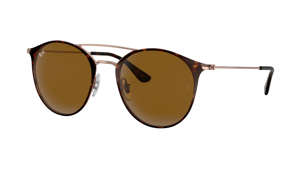 Ray-Ban RB3546 9074 Havane sur cuivre - vue trois-quarts